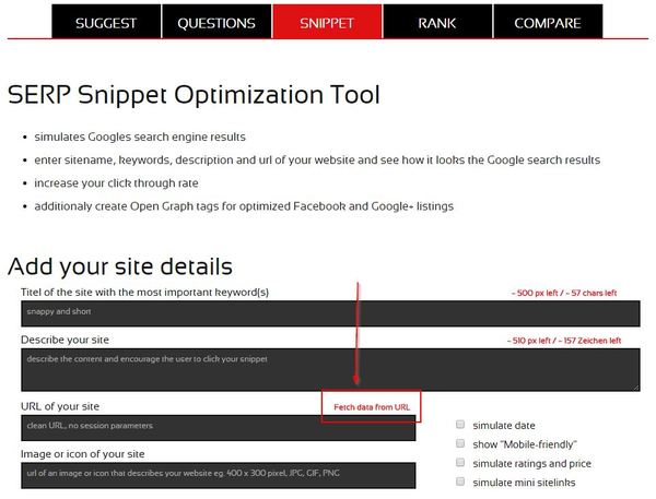 SEORCH Optimization Tool